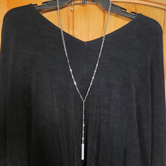 Chico's Delicate Silvertone Sparkle Necklace with Rhinestones - Picture 1 of 5